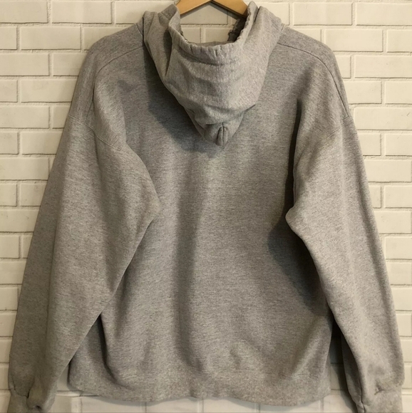 Vintage 90's Notre Dame Men's Hanes Gray Printpro Fleece Sweatshirt Hoodie L - Picture 3 of 15